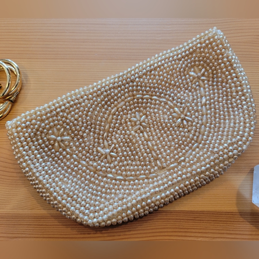 Vintage Pearl Beaded Bag